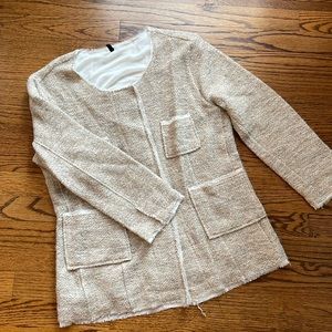 Style Benetton blouse szL beige knitted